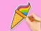 Spēle Coloring Book: Rainbow Ice Cream online