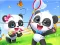 Spēle Jigsaw Puzzle: Baby Panda Spring Outing online