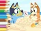 Spēle Coloring Book: Bluey On The Beach online