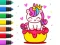 Spēle Coloring Book: Unicorn Cupcake online