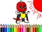 Spēle Back To School: Mask Boy Coloring online