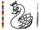 Spēle Back To School: Swan Coloring Book online