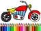 Spēle Back To School: Motorbike Coloring online