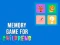 Spēle Memory Game for Childrens online