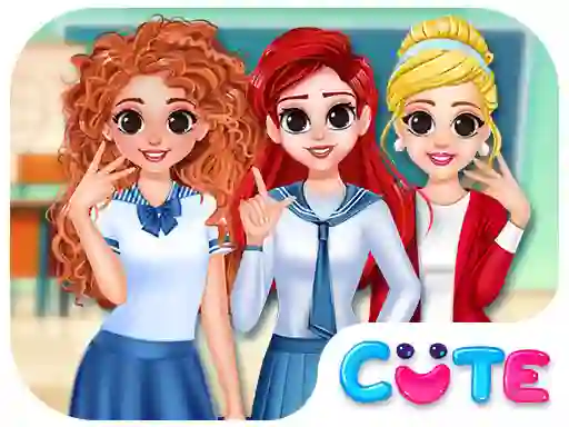 Spēle BFF Princess Back To School online