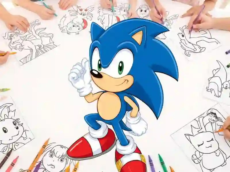 Spēle Sonic Coloring online