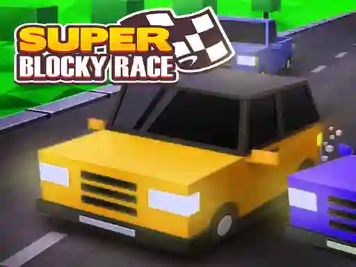 Spēle Super Blocky Race online
