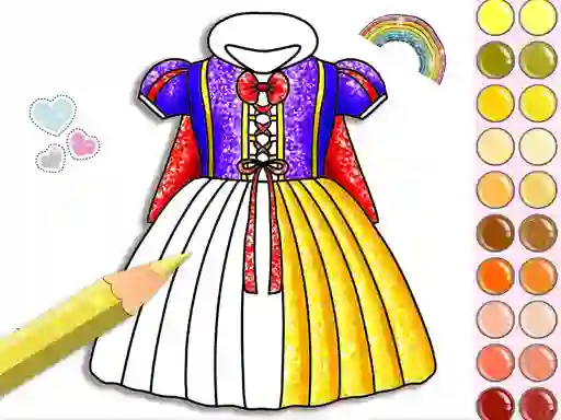 Spēle Princess Glitter Coloring online