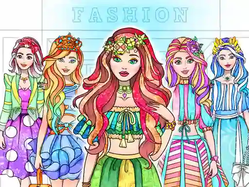 Spēle Girl Coloring Dress Up Games online