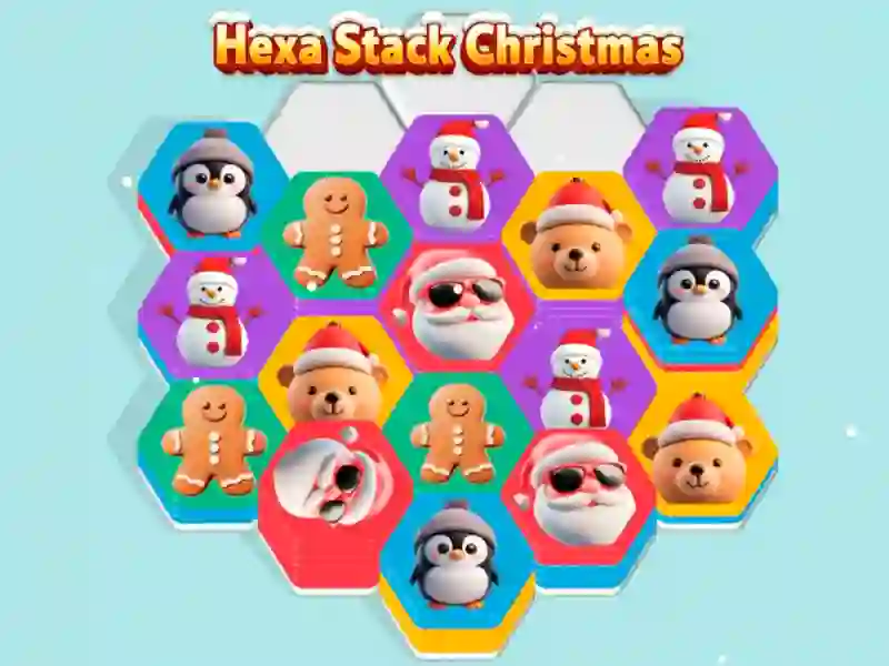 Spēle Hexa Stack Christmas online