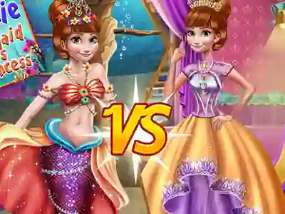 Spēle Anna mermaid vs princess online