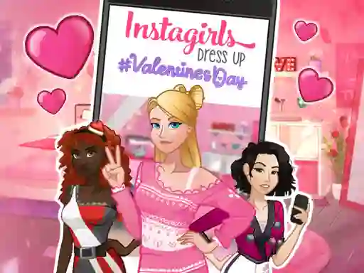 Spēle Instagirls: Valentine Dress Up online