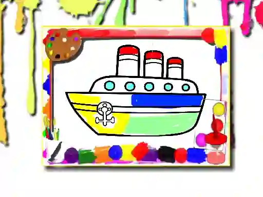 Spēle Boats Coloring Book online