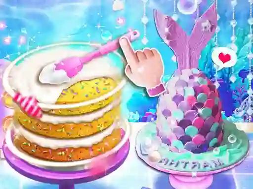 Spēle Unicorn Chef Mermaid Cake online