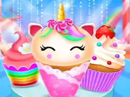 Spēle Unicorn Mermaid Cupcake Cooking Design online