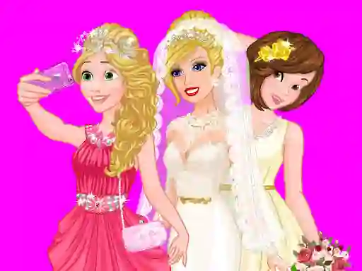 Spēle Barbie's Wedding Selfie With Princesses online