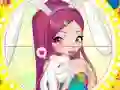 Spēle Winx bunny style: Round Puzzle online