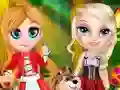 Spēle Little Elsa In Red Hood online