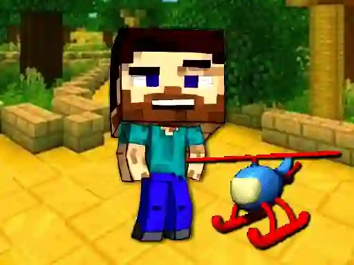 Spēle Mineblock Helicopter Adventure online