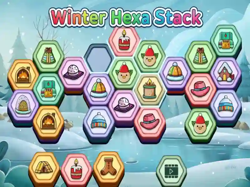 Spēle Winter Hexa Stack online