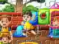 Spēle Playing Kids Jigsaw online