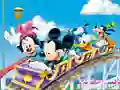 Spēle Mickey in Rollercoaster - Set the blocks online