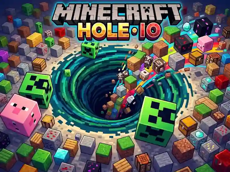 Spēle Minecraft Hole IO online