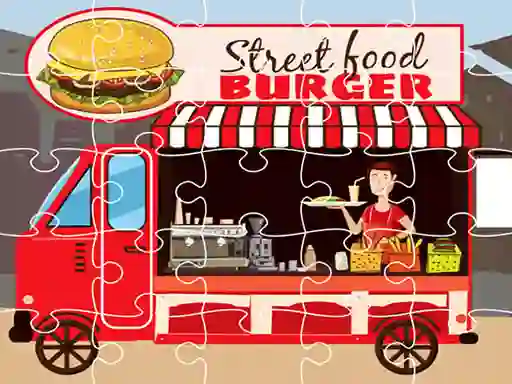 Spēle Burger Trucks Jigsaw online