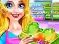 Spēle Supermarket Girl Cleanup online