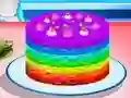 Spēle Cooking Rainbow Cake online