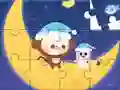 Spēle Jigsaw Puzzle: Monkey With Moon online