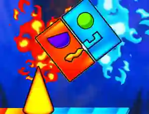 Spēle Fire And Water Geometry Dash online