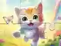 Spēle Jigsaw Puzzle: Kitten With Butterfly online