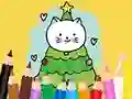 Spēle Coloring Book: Cats And Christmas Tree online