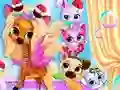 Spēle Pets Grooming Bubble Party online