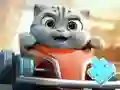 Spēle Jigsaw Puzzle: Cat Racing Driver online