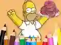 Spēle Coloring Book: Simpson Doughnut online