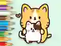 Spēle Coloring Book: Hugging Cat online