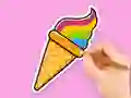 Spēle Coloring Book: Rainbow Ice Cream online