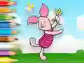 Spēle Coloring Book: Piglet Holds Toy Windmill online