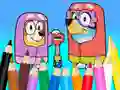 Spēle Coloring Book: Bluey Flossing Grannies online