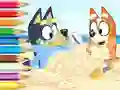 Spēle Coloring Book: Bluey On The Beach online