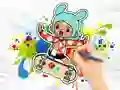 Spēle Coloring Book: Toca Boca Skateboard online