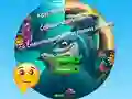 Spēle Round Jigsaw Puzzle Collect Pictures of Funny Ocean Inhabitants online