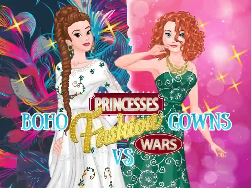 Spēle Princesses: Boho Vs Dress Fashion Wars online