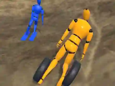 Spēle Ragdoll Racing: Extreme Downhill online
