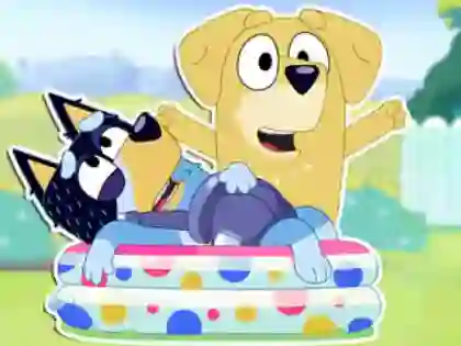 Spēle Jigsaw Puzzle: Bluey Dad Baby online
