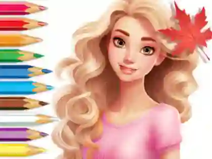 Spēle Coloring Book: Barbie Autumn Tale online