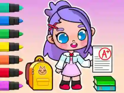 Spēle Coloring Book: Avatar School Day online