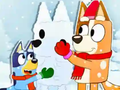 Spēle Jigsaw Puzzle: Bluey Christmas Snowman online